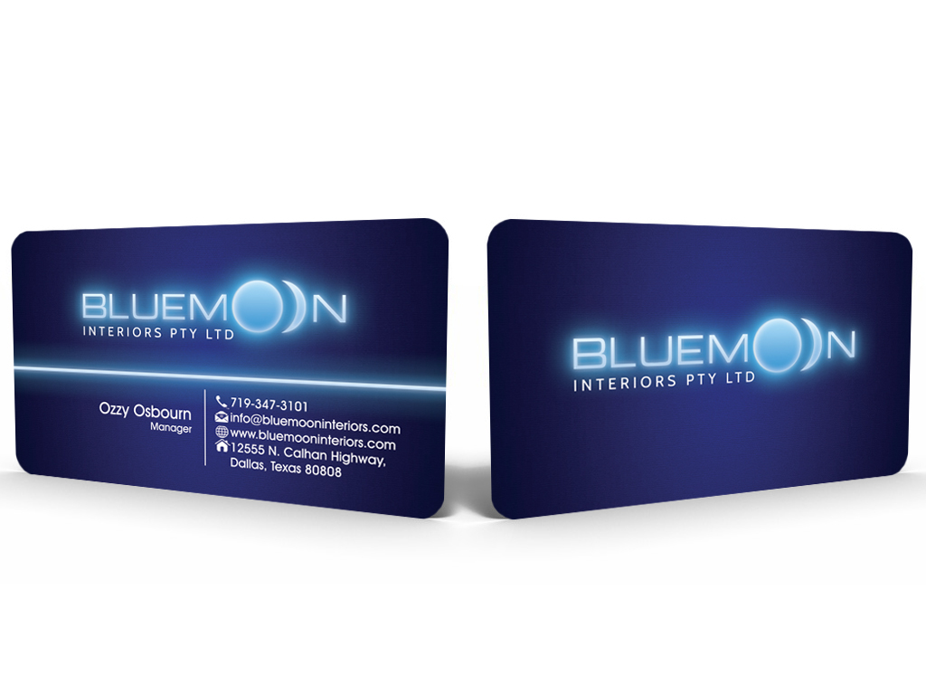 Business Card Design by Hardcore Design for Bluemoon Interiors Pty Ltd | Design #17700917