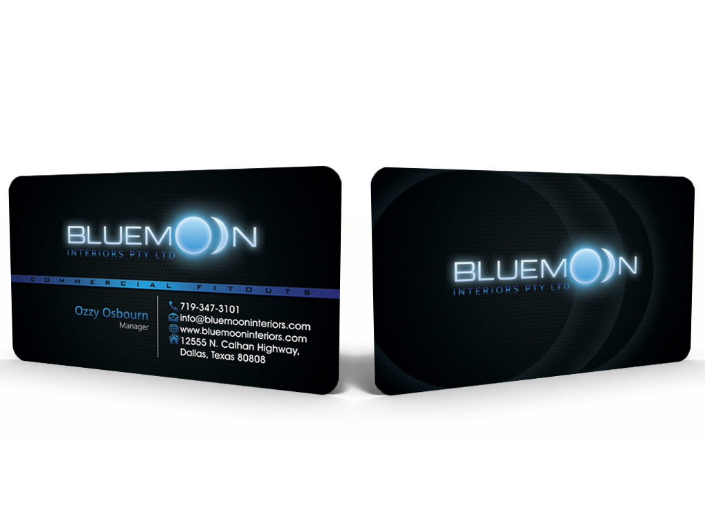 Business Card Design by Hardcore Design for Bluemoon Interiors Pty Ltd | Design #17706530