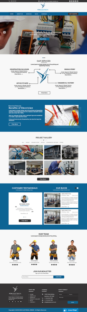KDN ELECTRICAL GROUP Website Providing Electrical Services | Web Design by bdesigner9