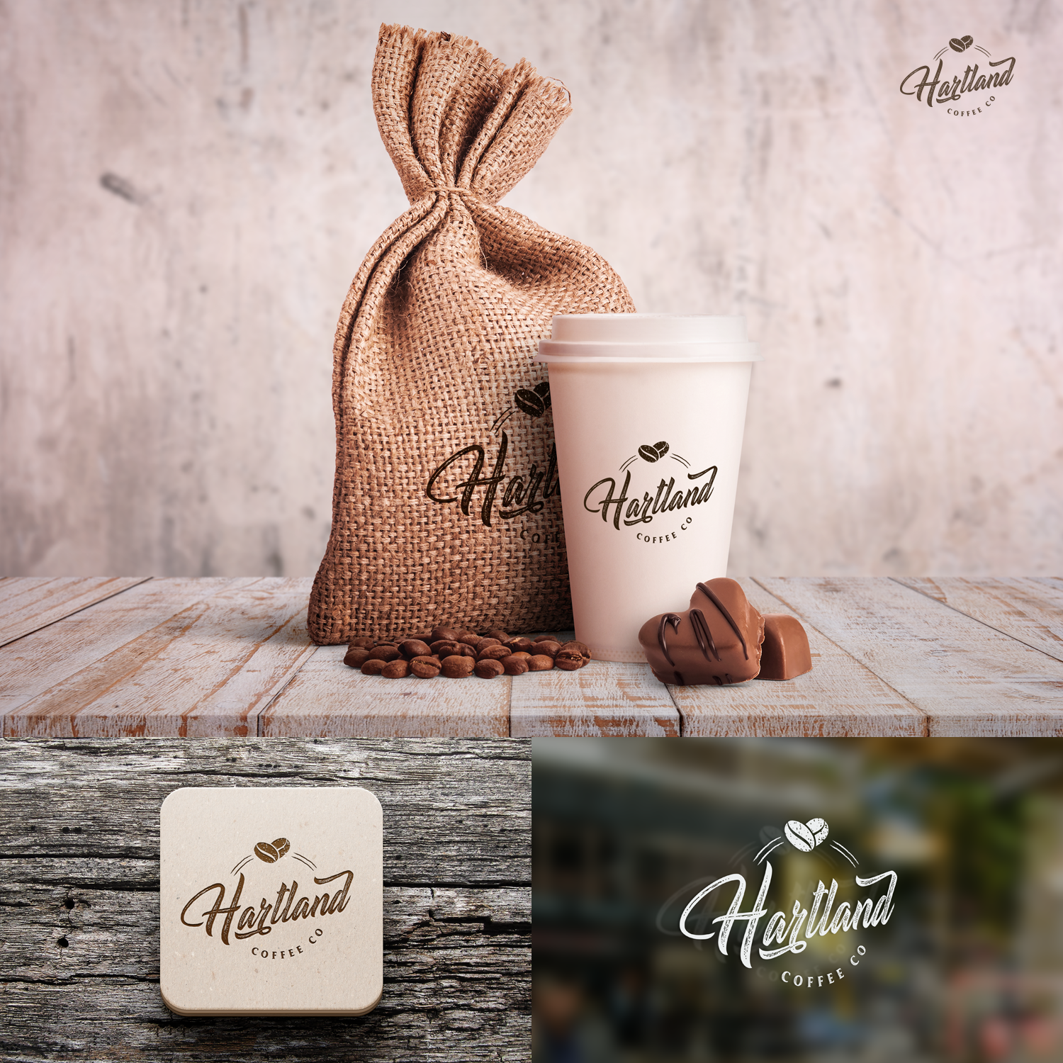 Logo Design by Paperfox Designs for Hartland Coffee Co. | Design #20328443