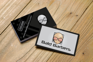 Exclusive Bald Barbers Invite that connects barbers  | Business Card Design by JK18