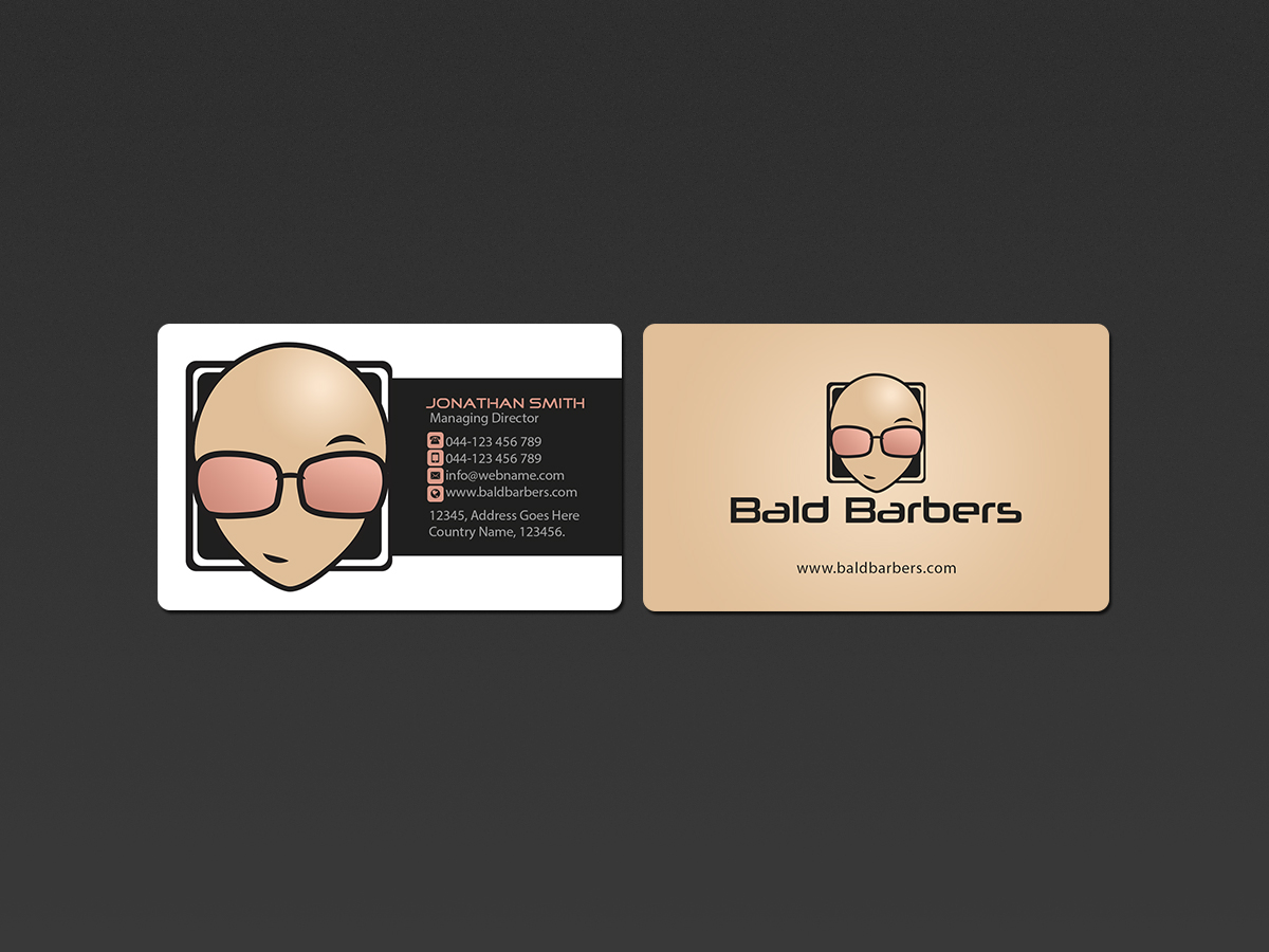 Business Card Design by Creations Box 2015 for Bald Barbers | Design #17718310