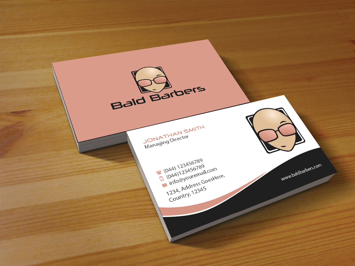 Business Card Design by Creations Box 2015 for Bald Barbers | Design #17718313
