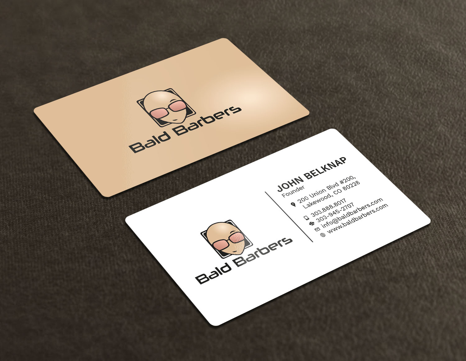 Business Card Design by Tripti Ranjan Gain for Bald Barbers | Design #17702124