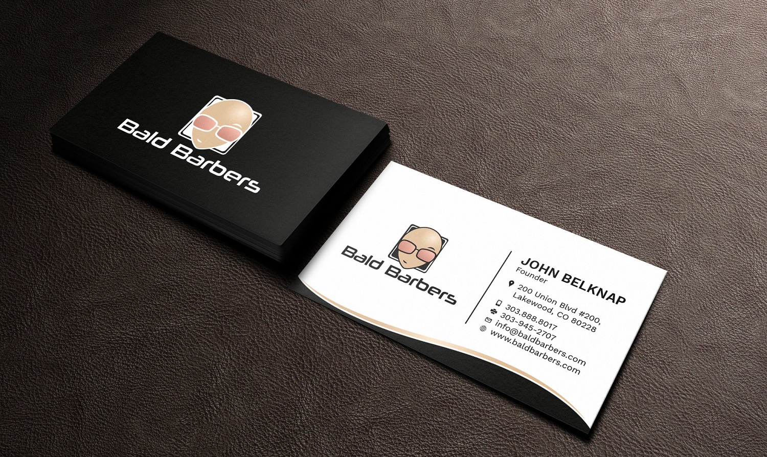 Business Card Design by Tripti Ranjan Gain for Bald Barbers | Design #17702127