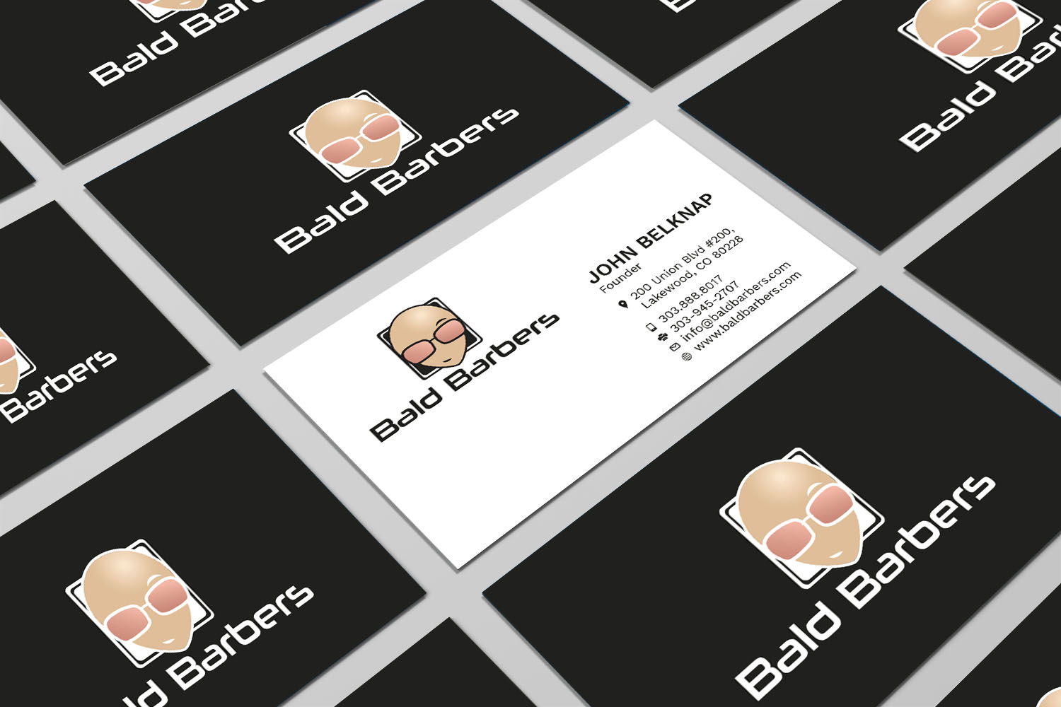 Business Card Design by Tripti Ranjan Gain for Bald Barbers | Design #17702174