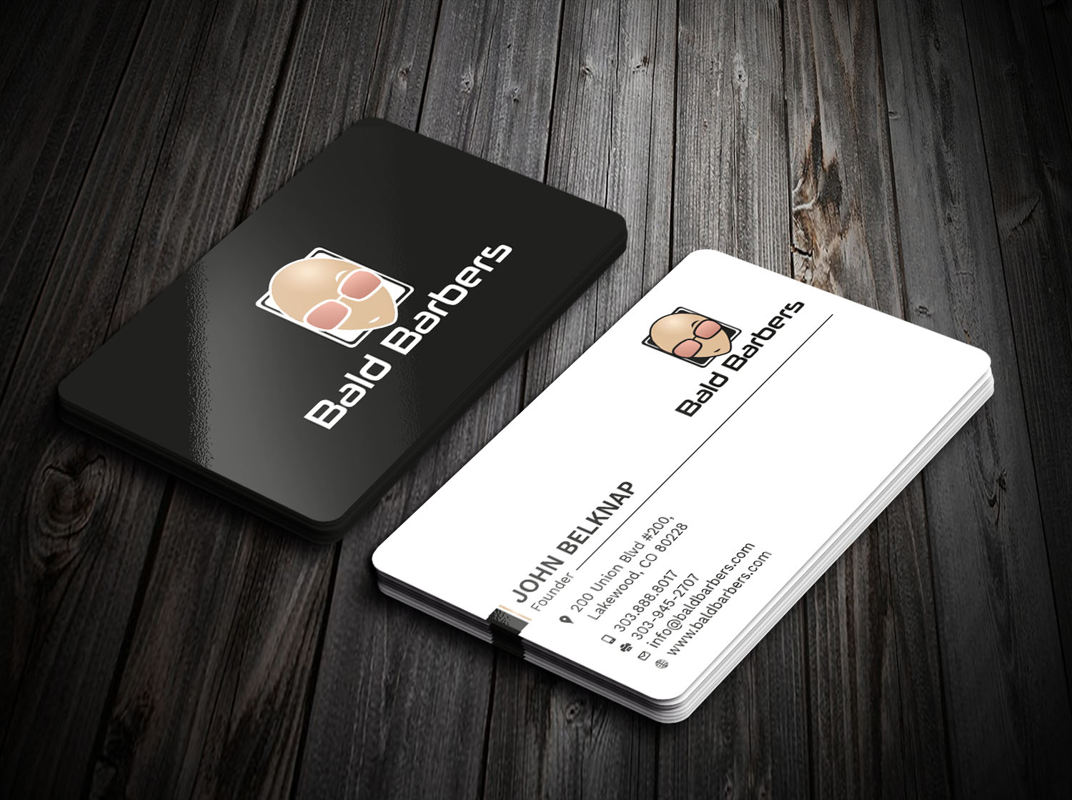 Business Card Design by Tripti Ranjan Gain for Bald Barbers | Design #17702175