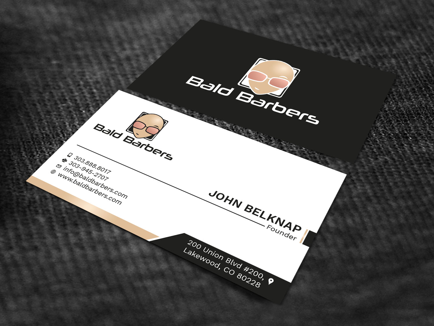 Business Card Design by Tripti Ranjan Gain for Bald Barbers | Design #17702177