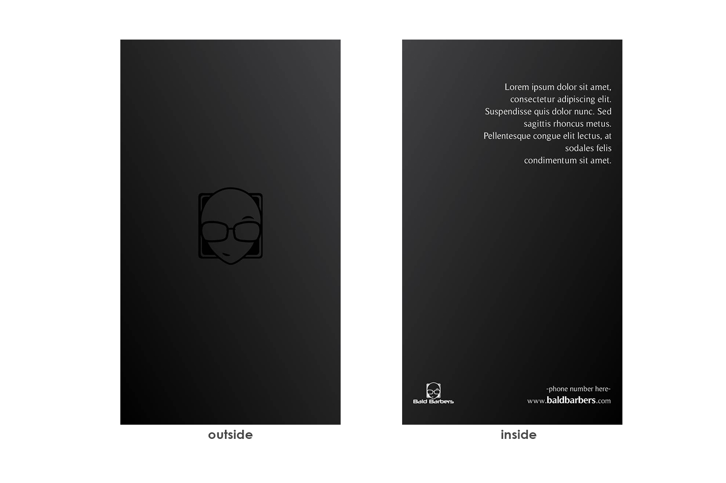Business Card Design by John Carlo Dirain for Bald Barbers | Design #17738804