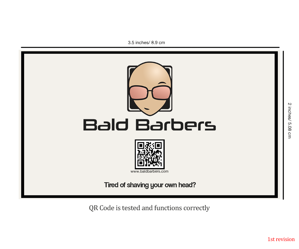 Diseño de Tarjeta de Presentación por tumbo_crungus para Bald Barbers | Diseño #17708599