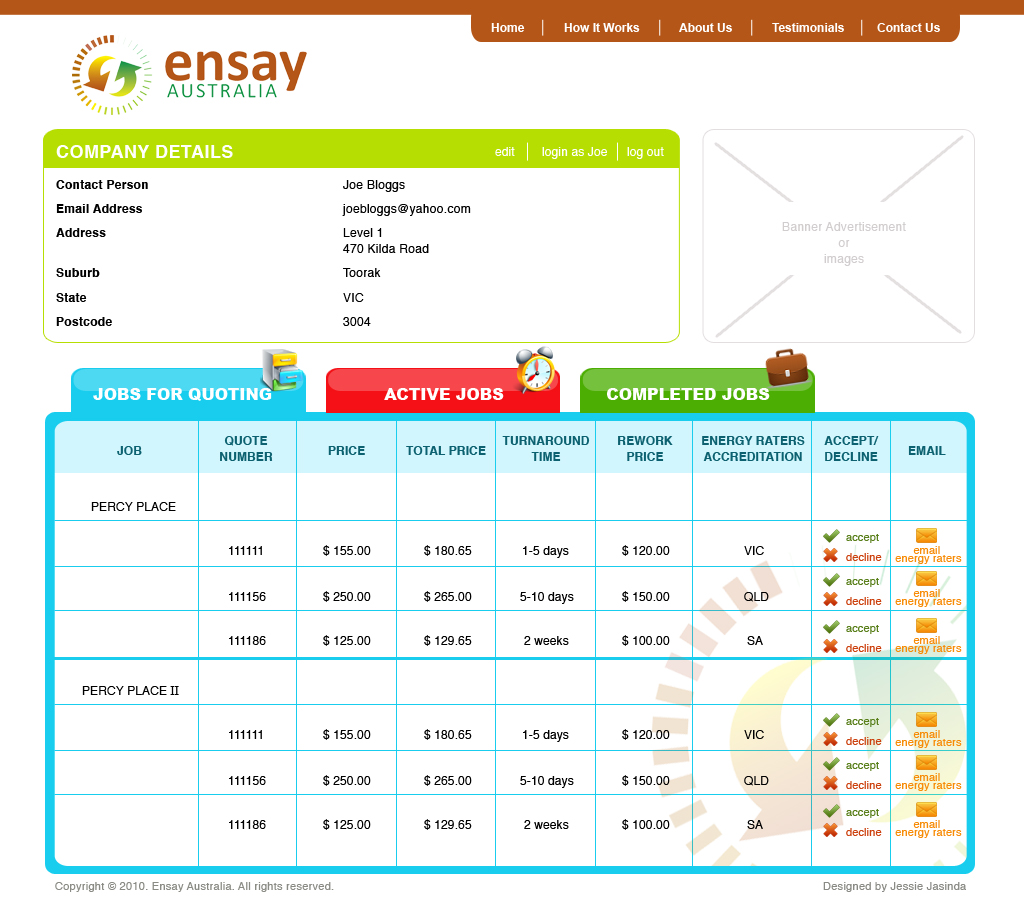 Web Design by Jessie Jasinda for this project | Design #50087