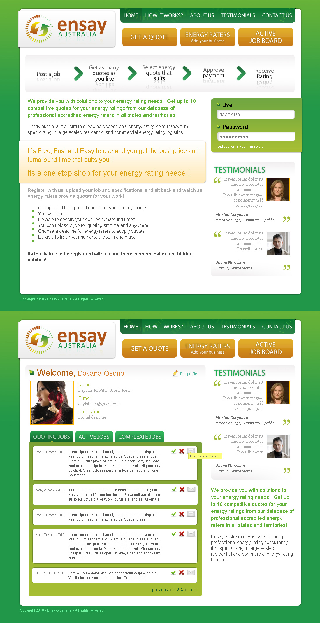 Web Design by Dayiskuan for this project | Design #50478