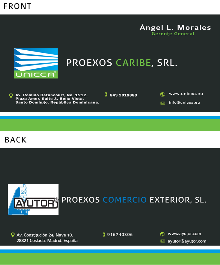 Diseño de Tarjeta de Presentación por dacke011 para Proexos Caribe, srl. | Diseño #2759310