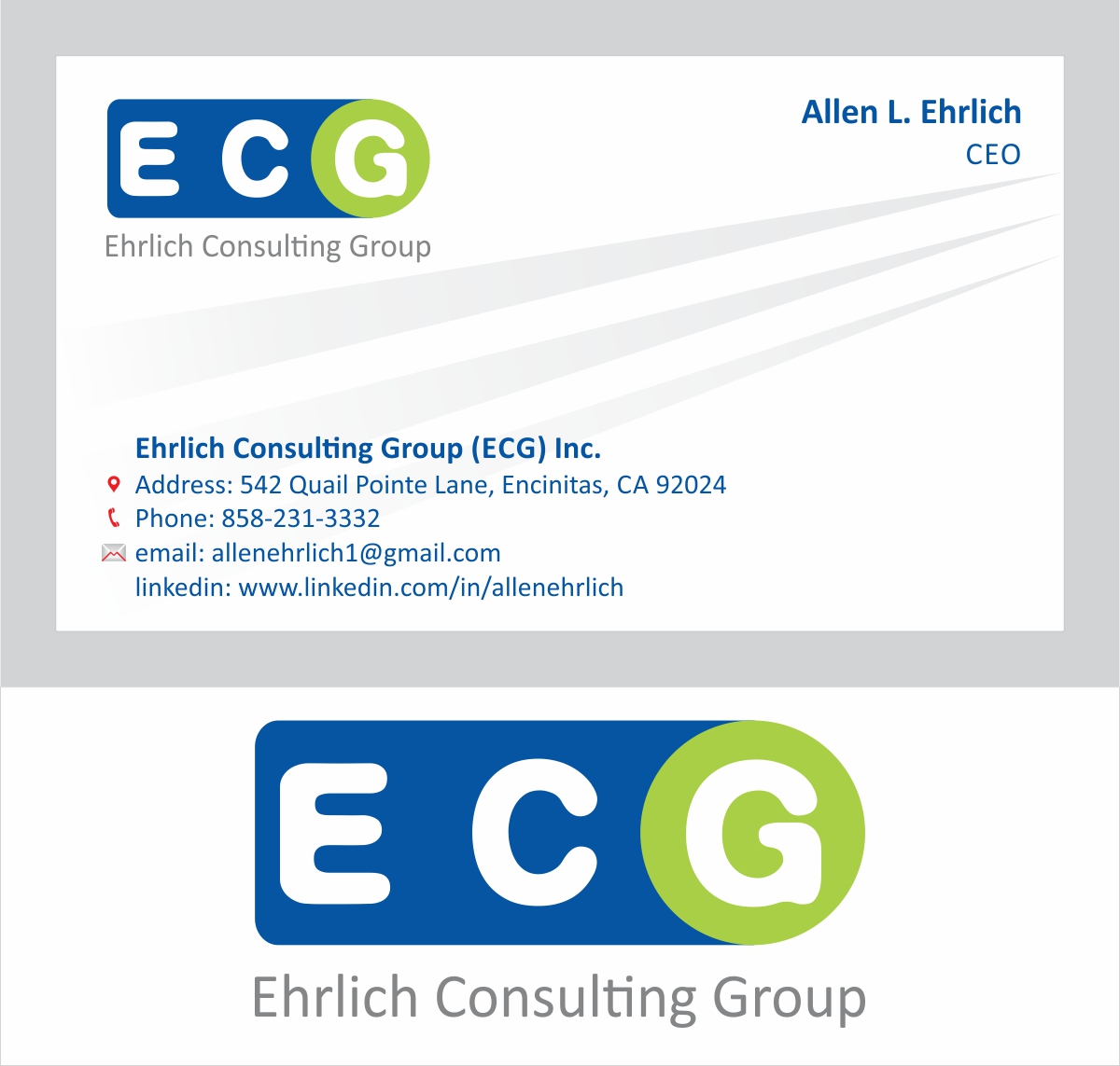 Logo and Business Card Design by Mandar Bhalekar for Ehrlich Consulting Group, Inc | Design #2978333