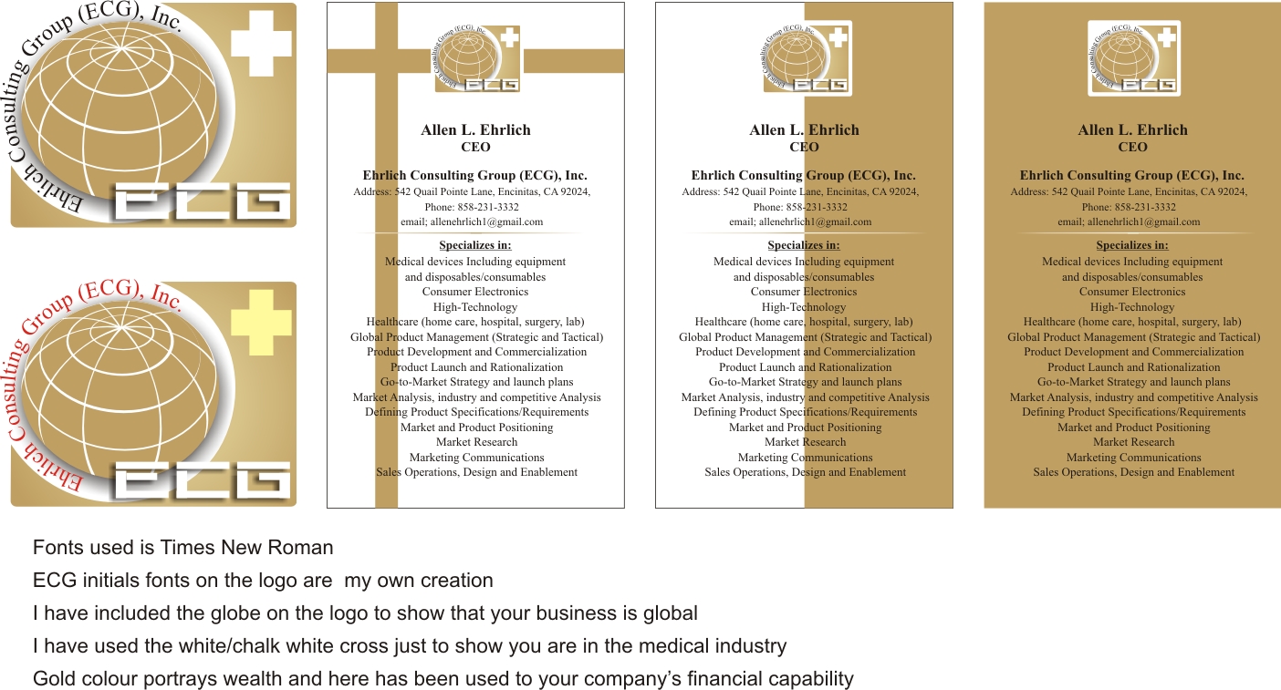 Design de Logo et Carte de Visite par Steve Okoth pour Ehrlich Consulting Group, Inc | Design #2920805