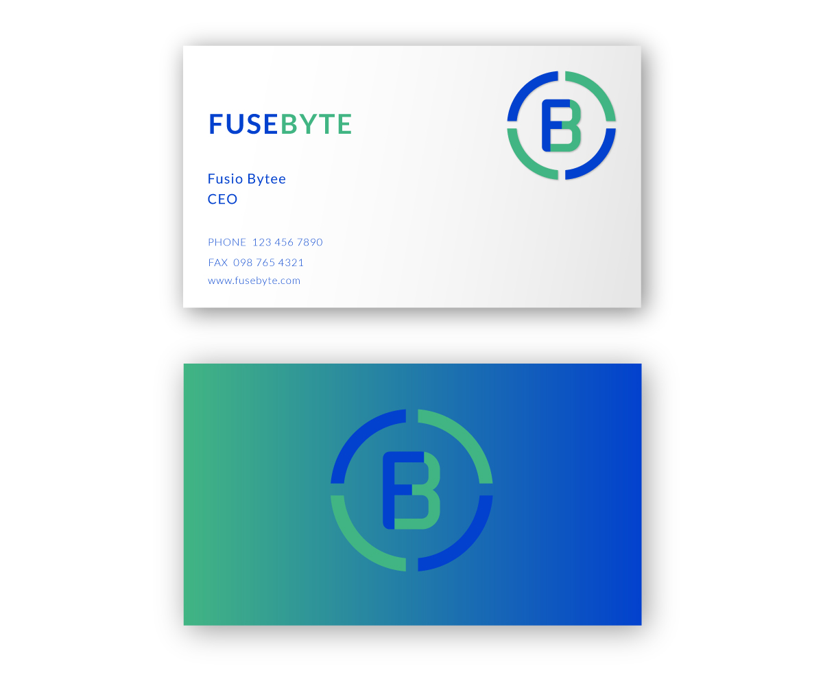 Logo and Business Card Design by Jay Park for FuseByte | Design #2773677