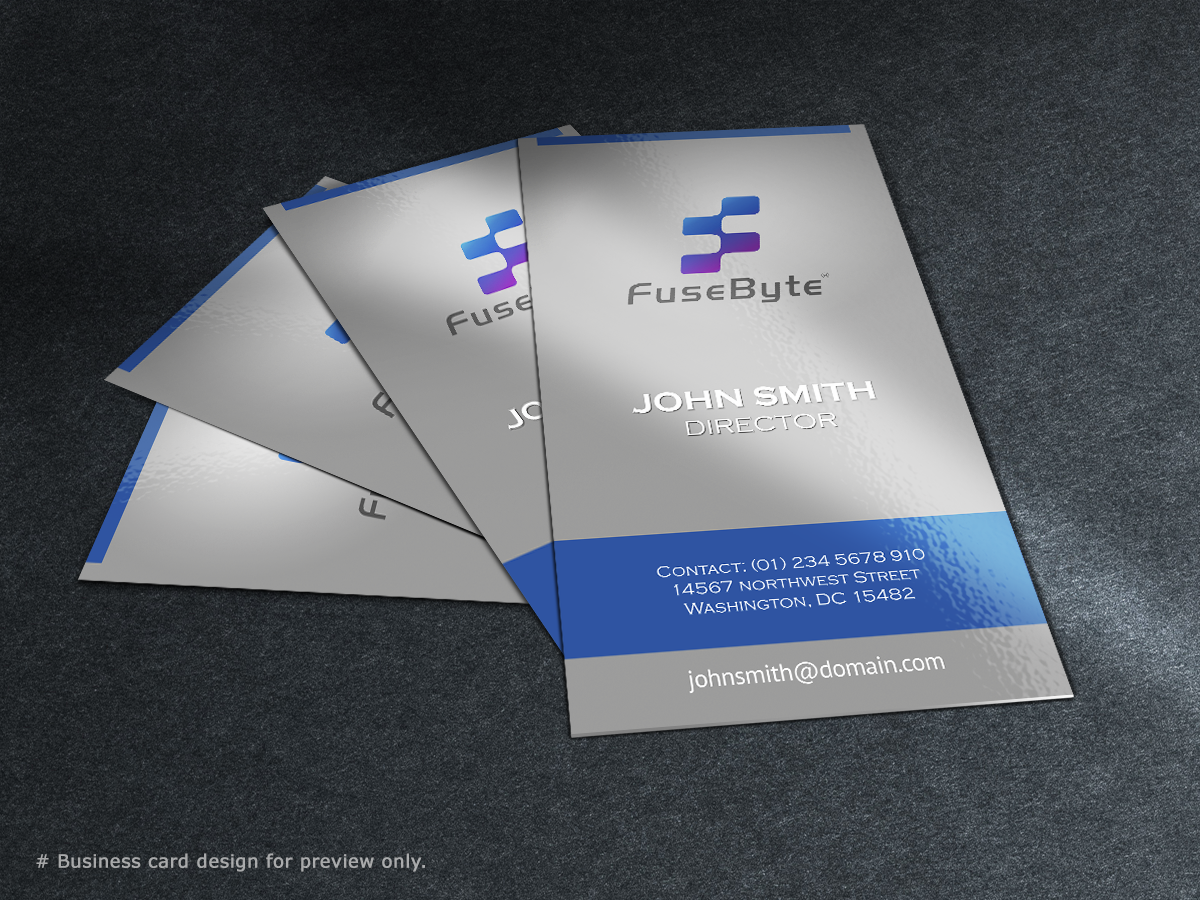 Logo and Business Card Design by Benjamin for FuseByte | Design #2785248
