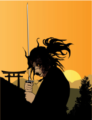 Bear faced Samurai design t-shirt | Diseño de Camiseta por Zainny Azuar