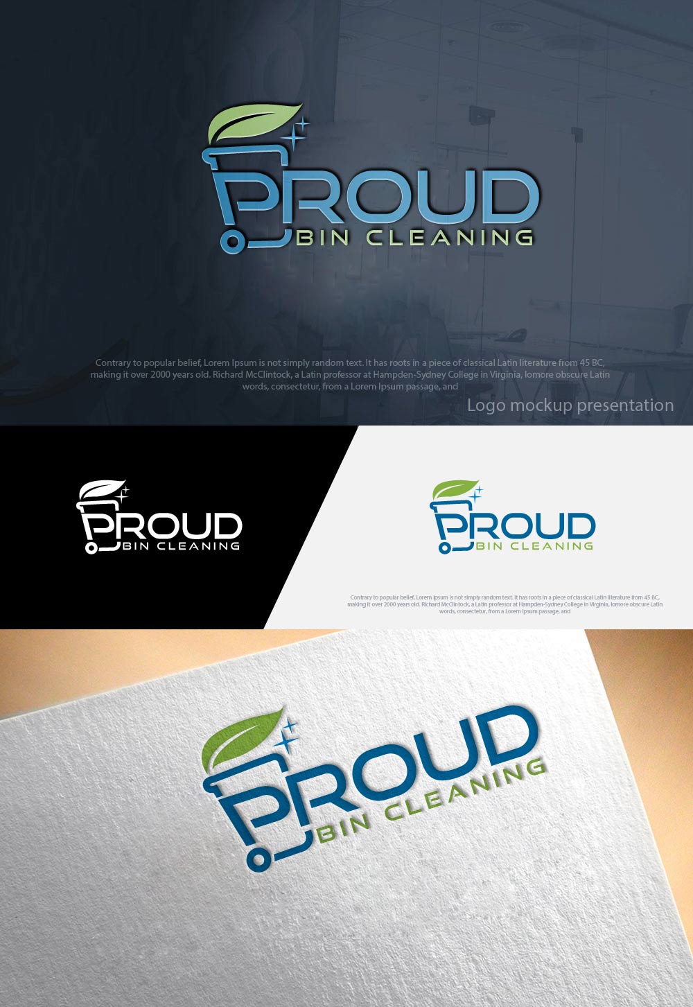 Diseño de Logo por zebronicgraphic para Proud Bin Cleaning | Diseño #17718741
