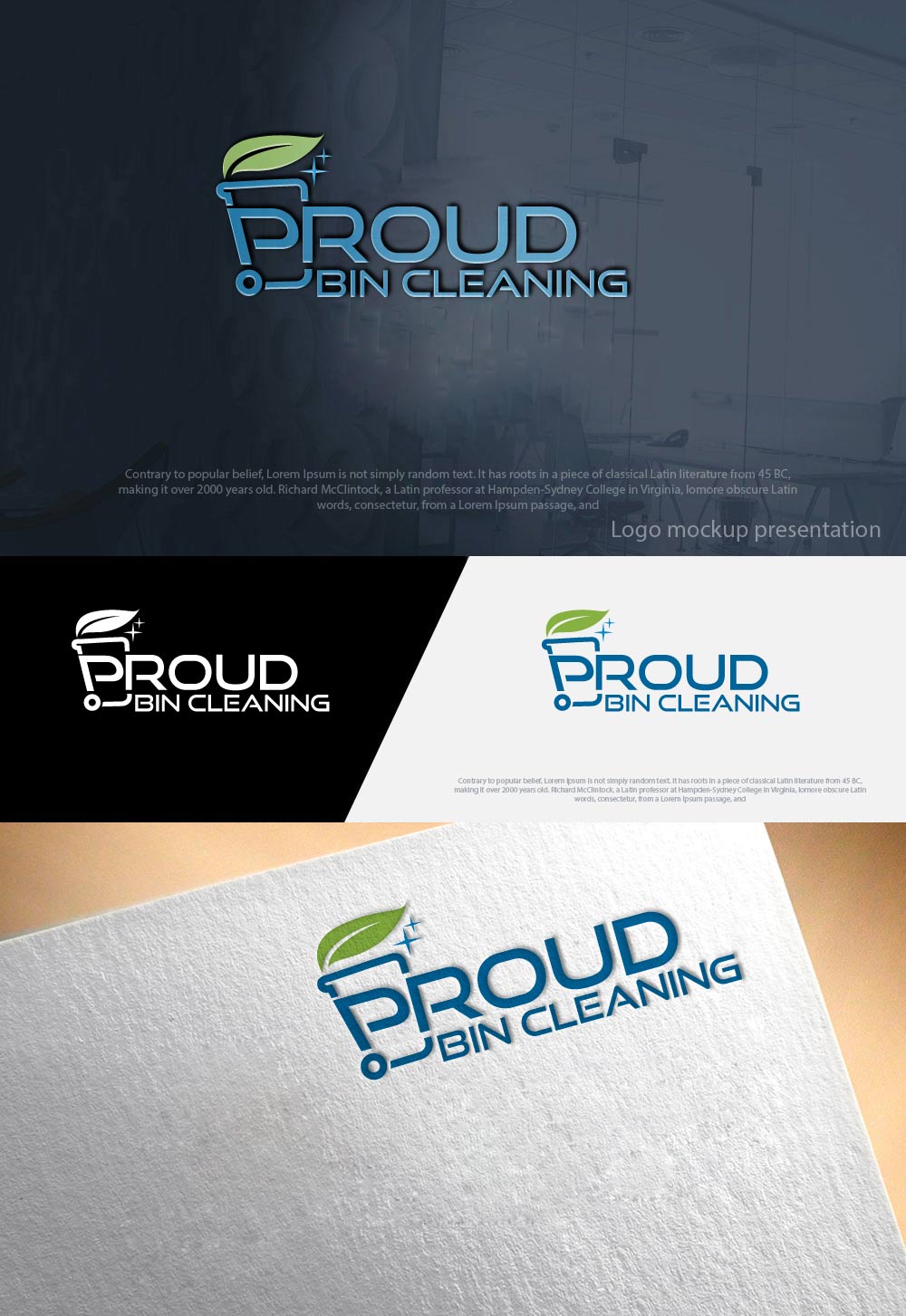 Diseño de Logo por zebronicgraphic para Proud Bin Cleaning | Diseño #17718742