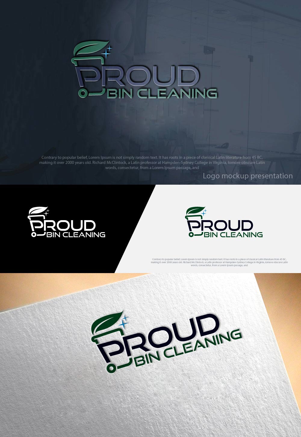 Diseño de Logo por zebronicgraphic para Proud Bin Cleaning | Diseño #17745768
