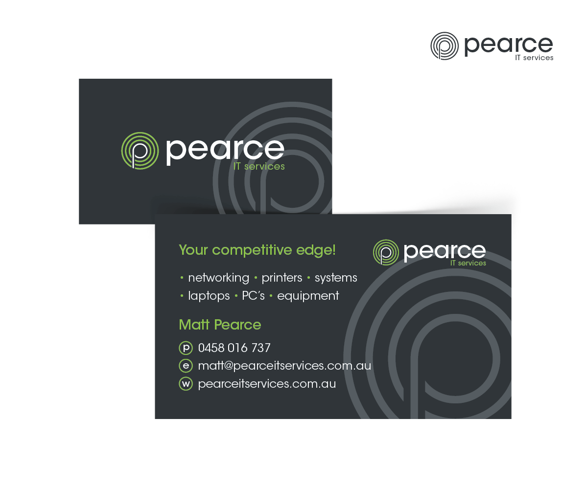 Logo and Business Card Design by designedbykyle for Pearce IT Services Pty Ltd | Design #2750922