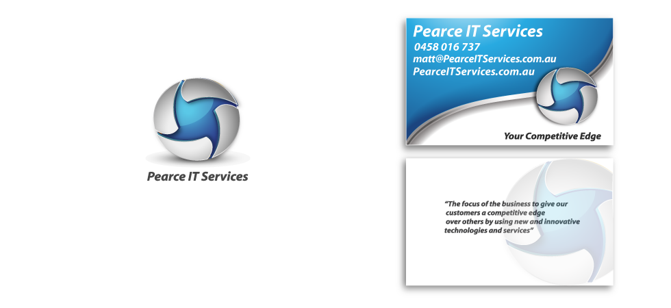 Logo and Business Card Design by eyeCandy for Pearce IT Services Pty Ltd | Design #2750978