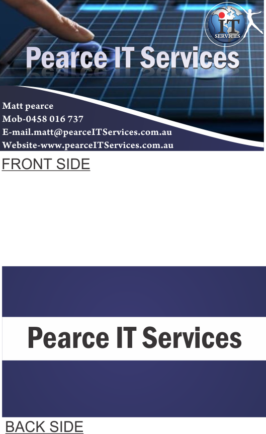 Logo and Business Card Design by riturajkansal1 for Pearce IT Services Pty Ltd | Design #2754306