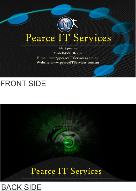 Logo- und Visitenkarten-Design von riturajkansal1 für Pearce IT Services Pty Ltd | Design #2764365