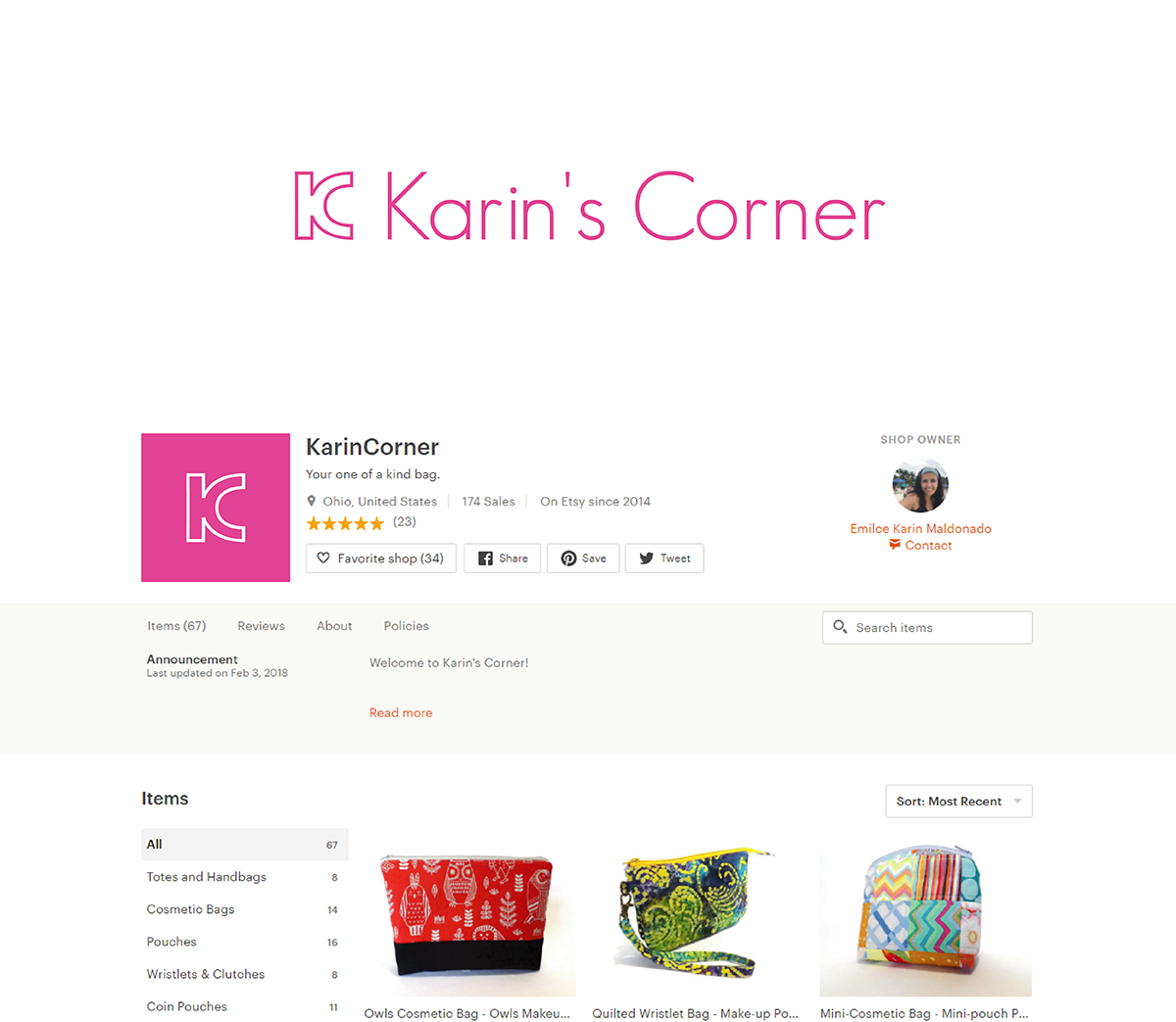 Logo Design by nzvm for Karin's Corner | Design #17879451
