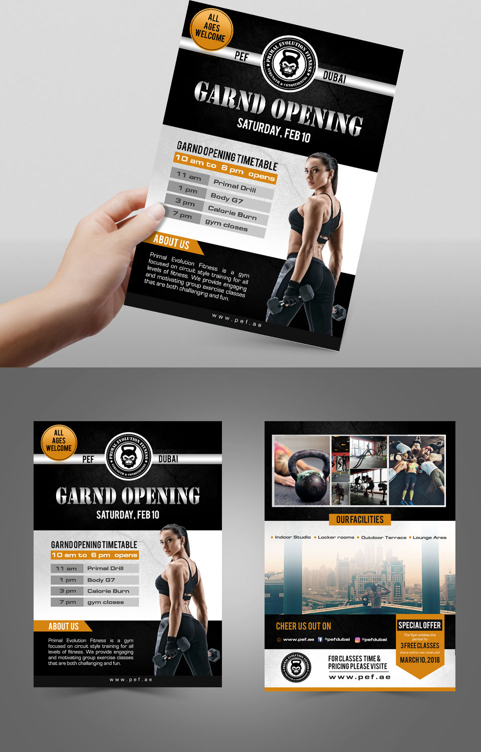 Flyer Design by Deepak_9_Malhotra for Primal Evolution Fitness | Design #17718255