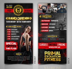 Flyer Design by SD WEBCREATION for Primal Evolution Fitness | Design #17717053