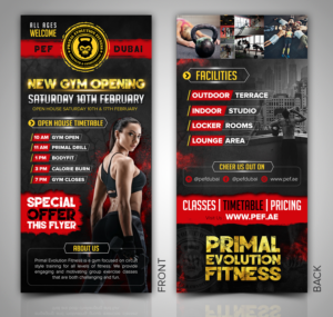 Flyer Design by SAI DESIGNS for Primal Evolution Fitness | Design: #17723955