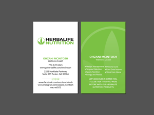 Business Card Design by Creations Box 2015 for Herbalife Nutrition | Design: #17819317