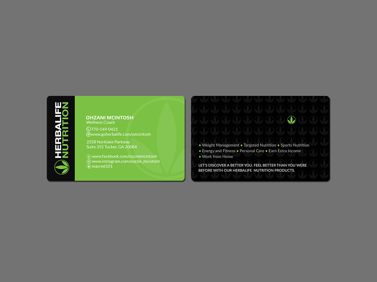 Business Card Design by Creations Box 2015 for Herbalife Nutrition | Design #17819331