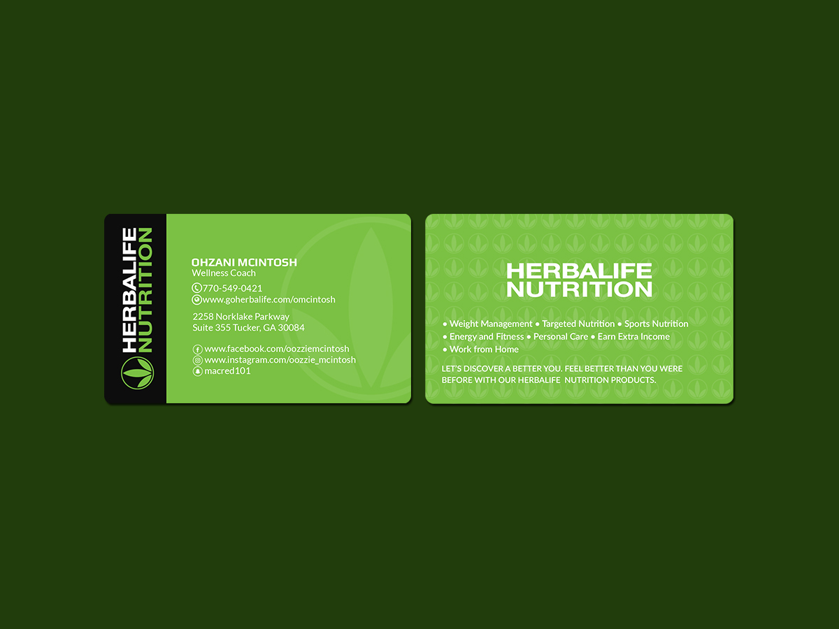 Business Card Design by Creations Box 2015 for Herbalife Nutrition | Design #17819334