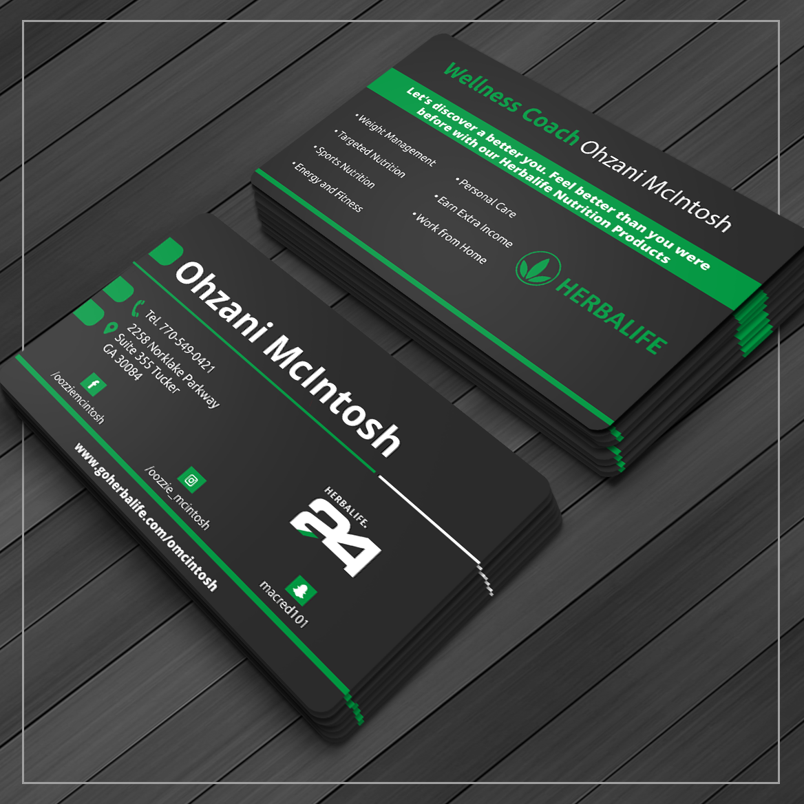 Diseño de Tarjeta de Presentación por Caio Designer para Herbalife Nutrition | Diseño #17821155