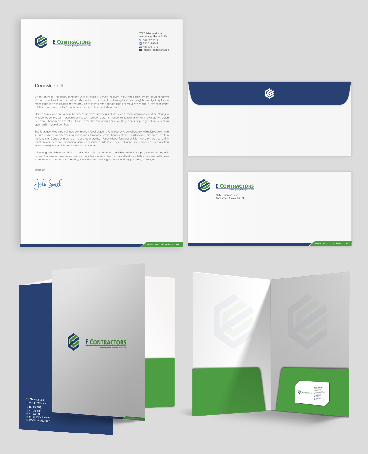 Diseño de Papelería por chandrayaan.creative para E Contractors  | Diseño #17738146