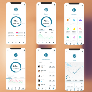 Telematics app - screen shots | App-Design von mobileAppSL