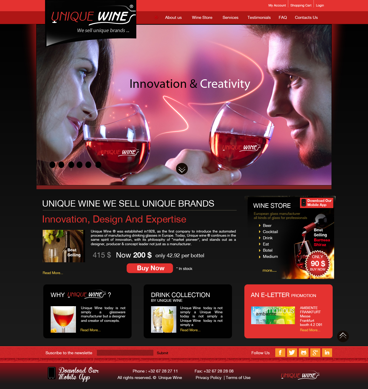 Web Design by uk for gambier wines australia  | Design #2753455