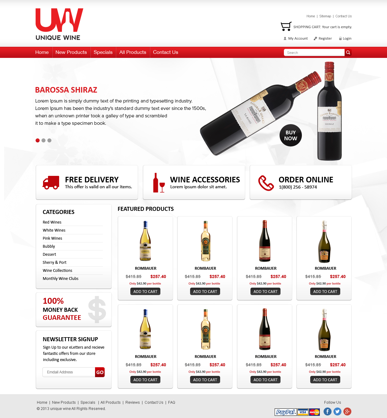 Web Design by Brajpal Freelance Website Designer for gambier wines australia  | Design #2746242