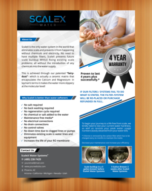 Flyer Design by ecorokerz for ScaleX Pro Water | Design: #17712507