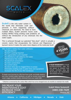 Flyer Design by Dexter Solutions for ScaleX Pro Water | Design #17725741