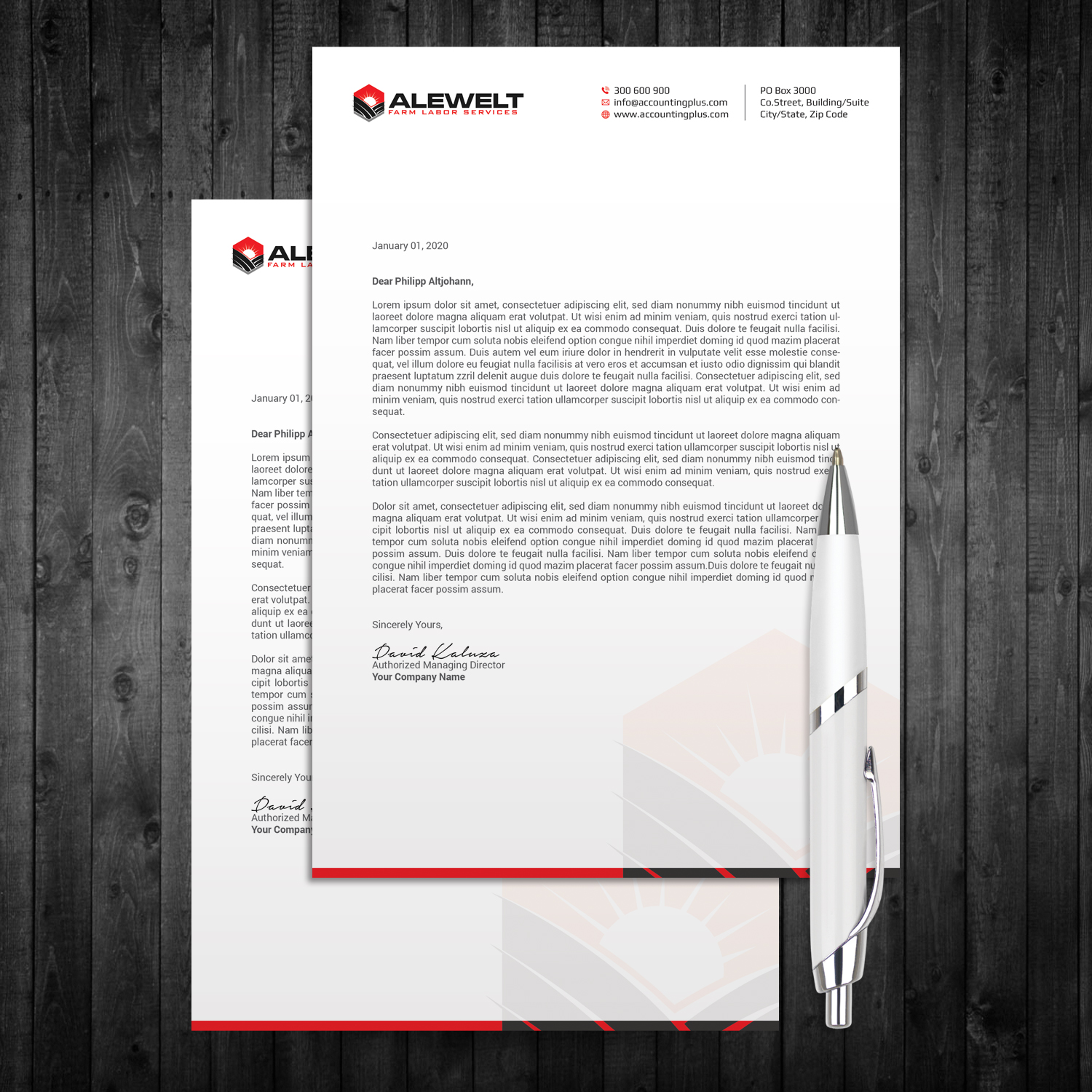 Stationery Design by OxonoArt for Alewelt Concrete, Inc. | Design #17740305