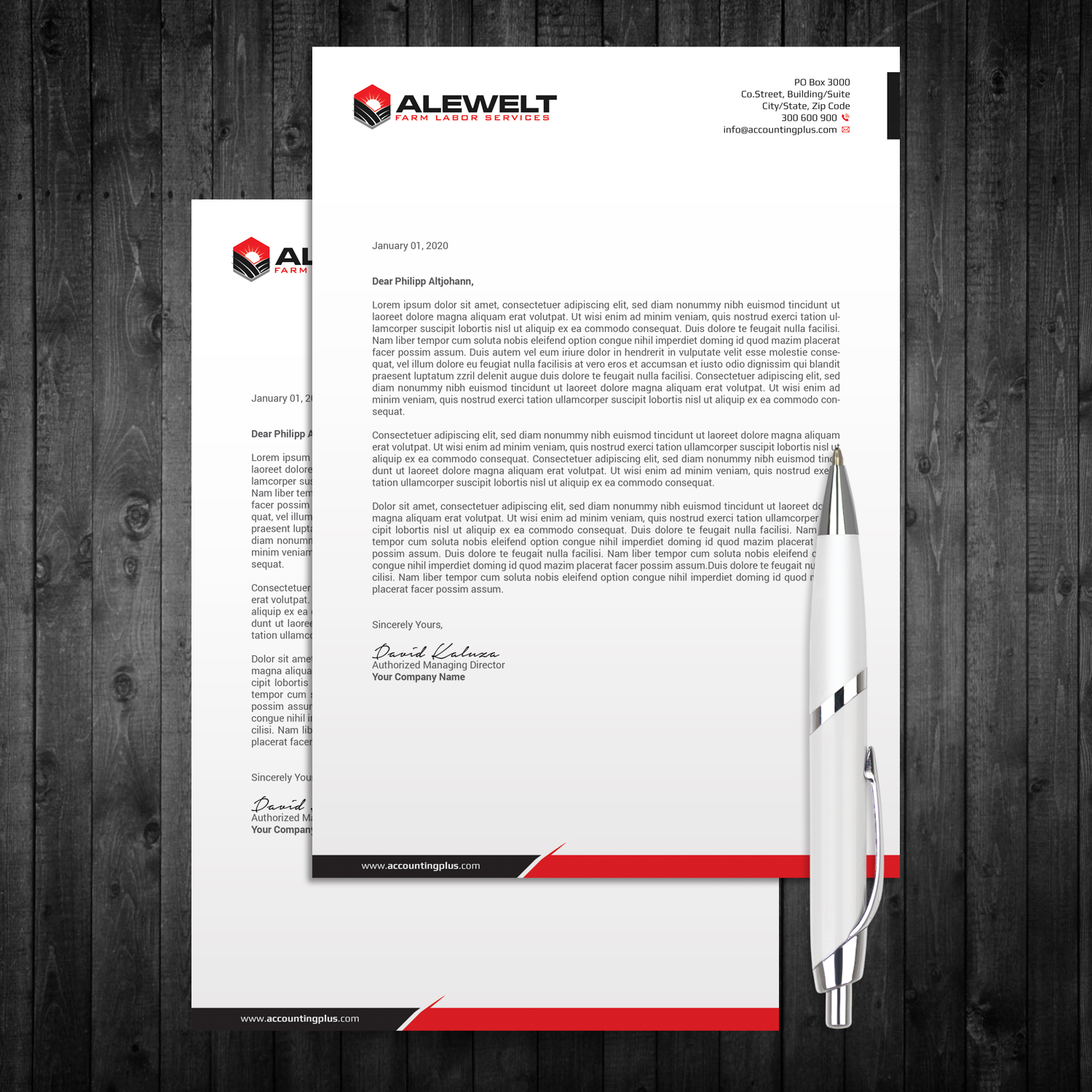 Stationery Design by OxonoArt for Alewelt Concrete, Inc. | Design #17740381