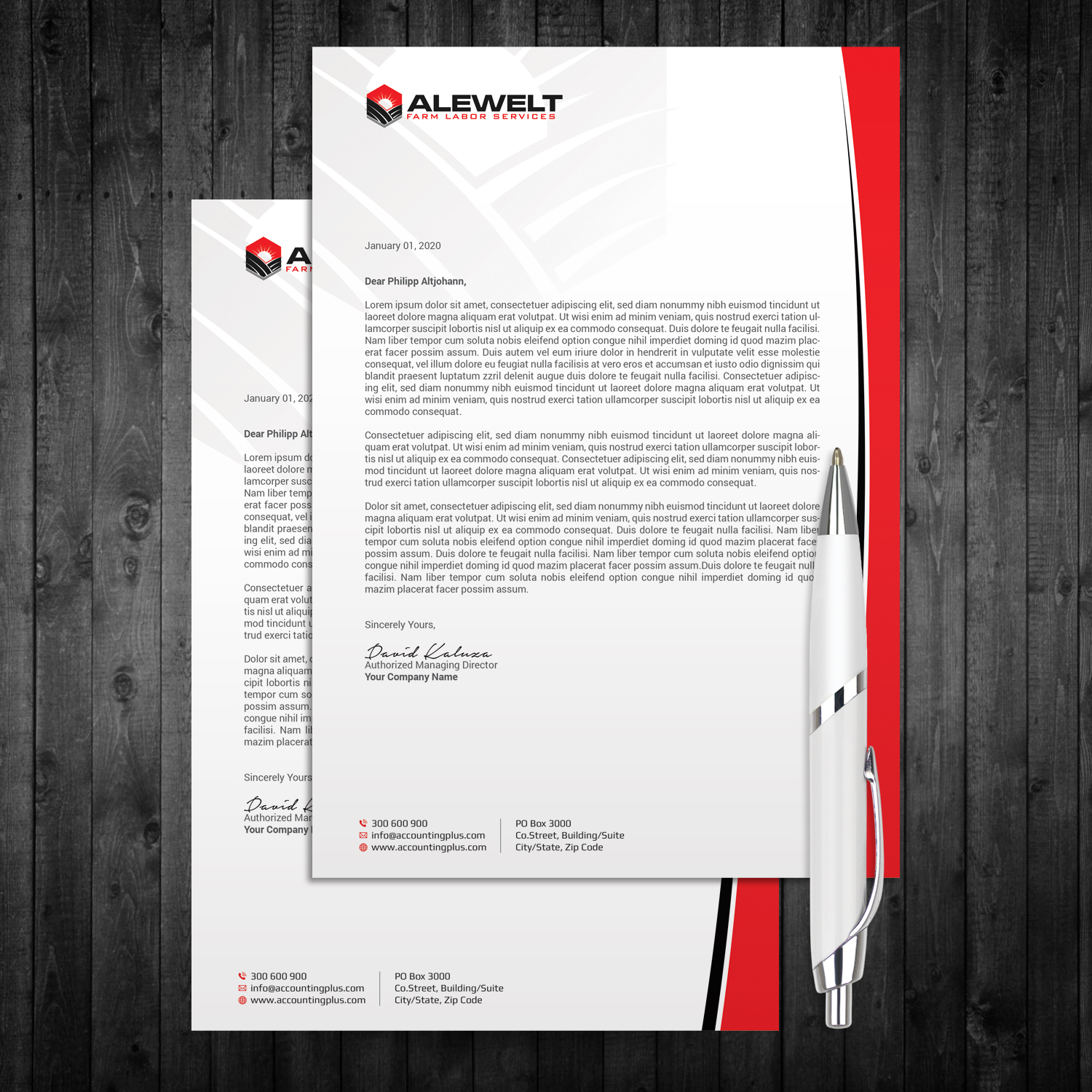 Stationery Design by OxonoArt for Alewelt Concrete, Inc. | Design #17740543