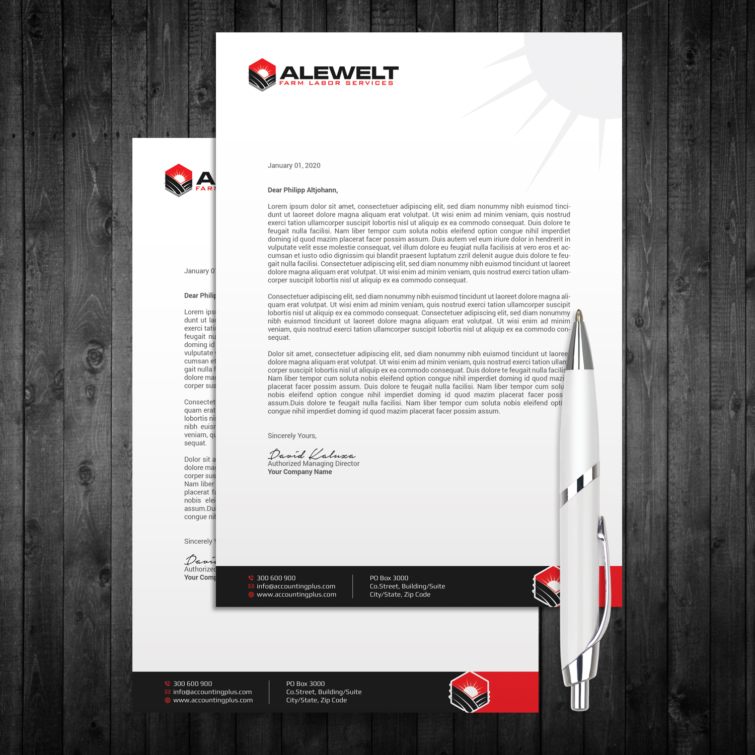 Stationery Design by OxonoArt for Alewelt Concrete, Inc. | Design #17740584