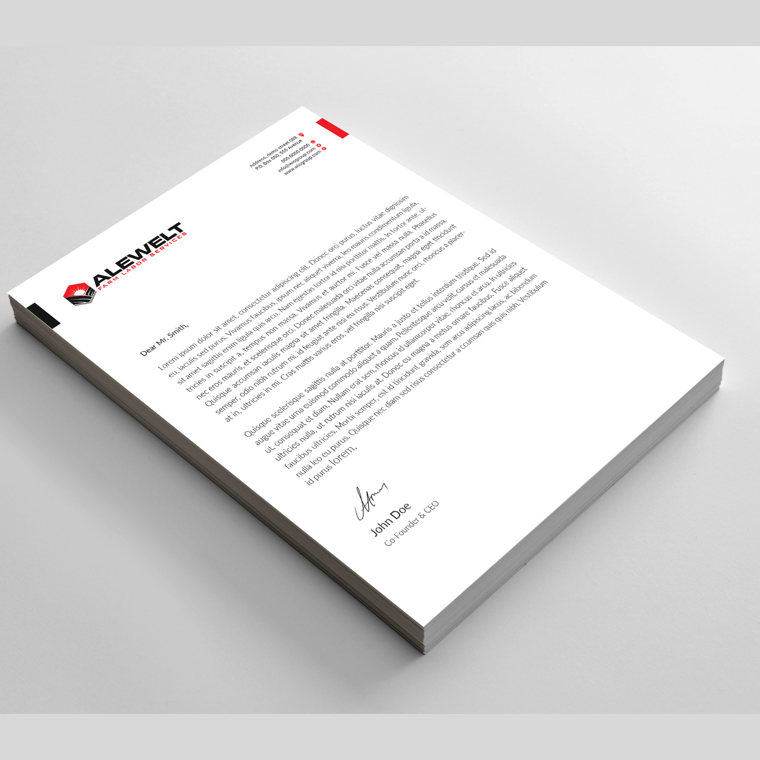Stationery Design by Right_D for Alewelt Concrete, Inc. | Design #17718948
