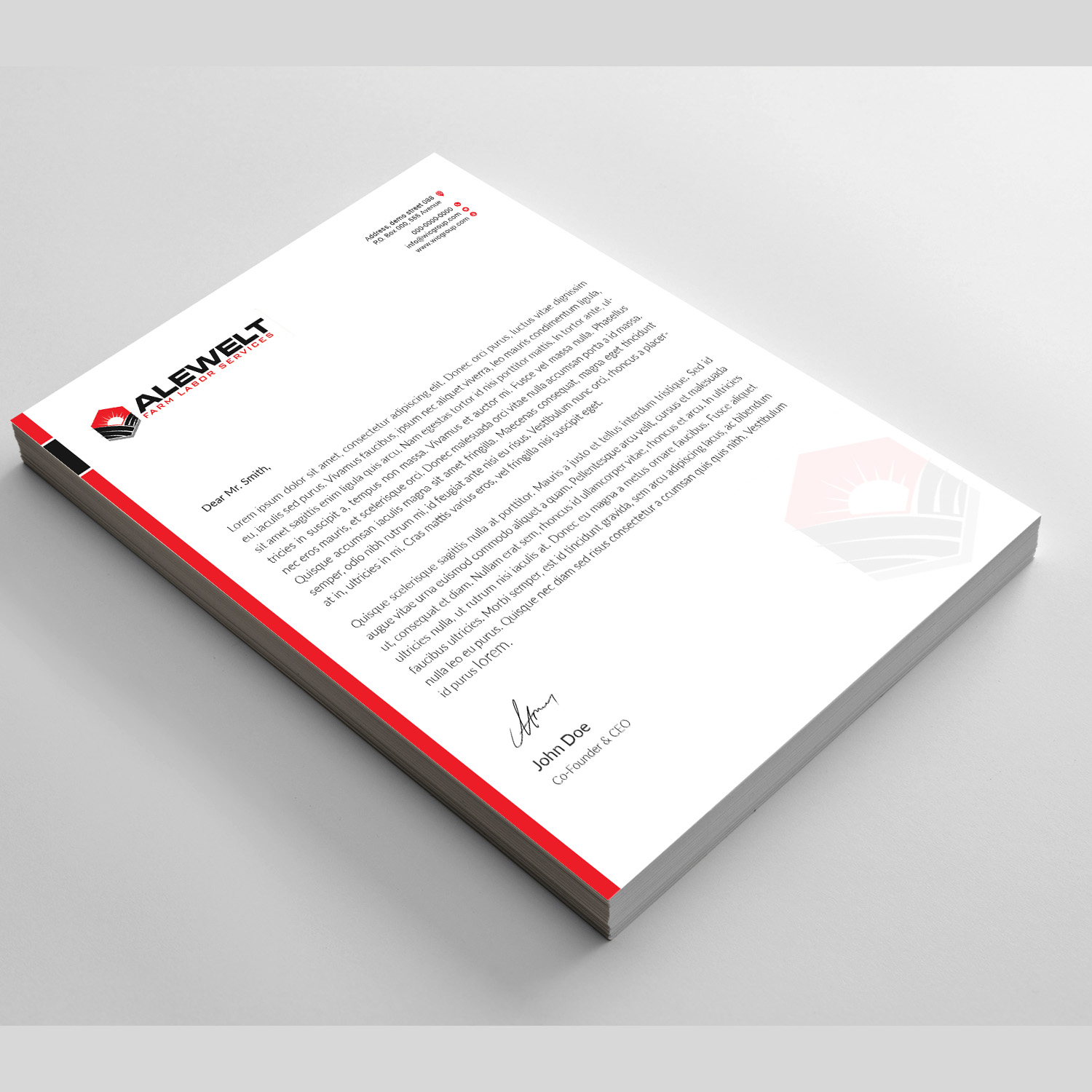 Stationery Design by Right_D for Alewelt Concrete, Inc. | Design #17718950
