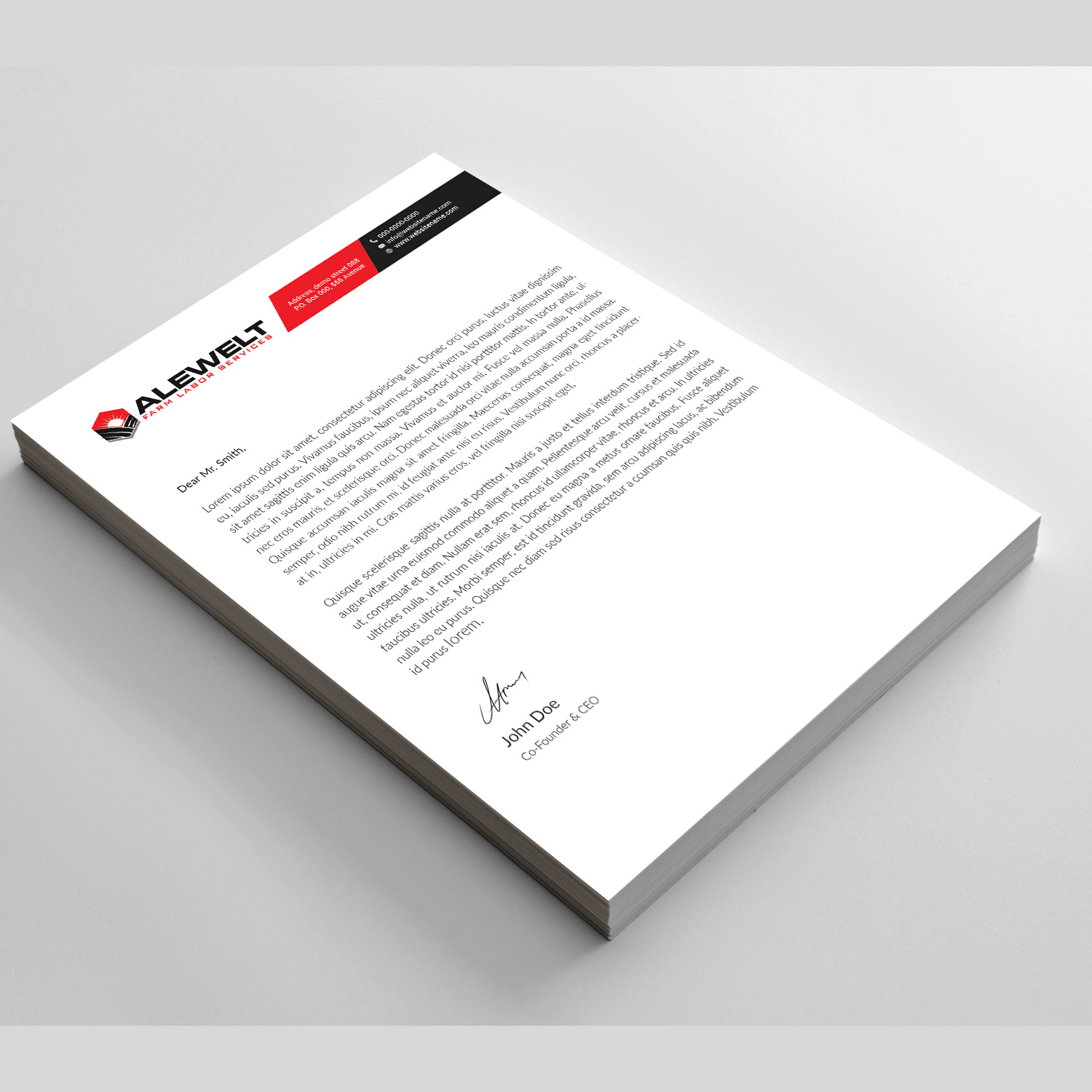 Stationery Design by Right_D for Alewelt Concrete, Inc. | Design #17719008